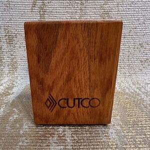 CUTCO Natural Finish Hardwood Kitchen Utensil Tool Holder